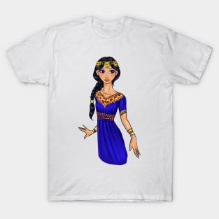 Black is Beautiful - Algeria African Melanin Girl in traditional outfit T-Shirt